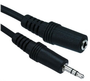 Audio kabel 3,5mm jack na 3,5mm jack samice délka 2,6m 