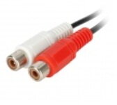 Audio kabel 3,5mm jack samec na 2x RCA samice + redukce 2,5mm 