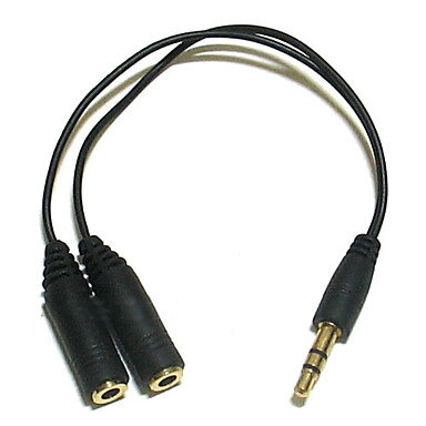 Audio kabel 3.5mm Jack samec na 2x 3.5mm samice+ 2.5mm redukce