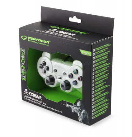 Ovladač Corsair Esperanza GX500 (PC/PS2/PS3) bílý