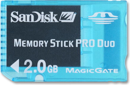 Memory stick pro duo 2 GB Sandisk BLUE