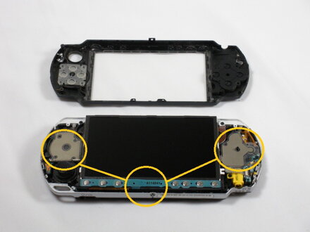 SERVIS PSP výměna kabelů pod tlačítky