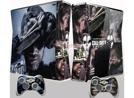 Xbox 360 Slim polep COD Ghost face