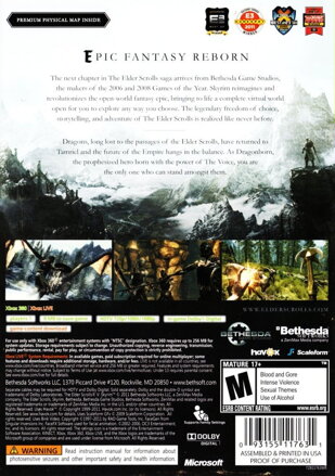 The Elder Scrolls V : Skyrim XBOX 360