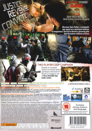 Tom Clancy's Splinter Cell Conviction XBOX 360