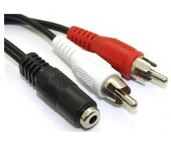 Audio kabel 3.5mm Jack samice na 2RCA samec délka 30cm